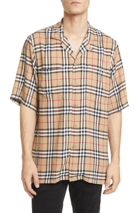 burberry button up short short sleeve black|burberry short sleeve shirts.